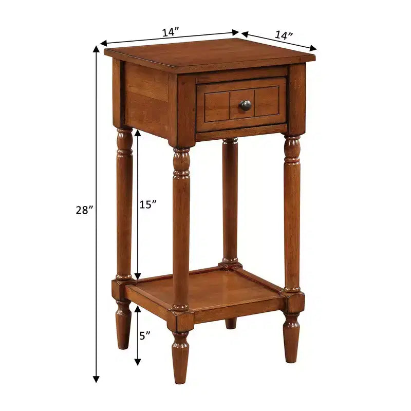 Breighton Home Tavolino Provenzale Mia con Cassetto e Ripiani