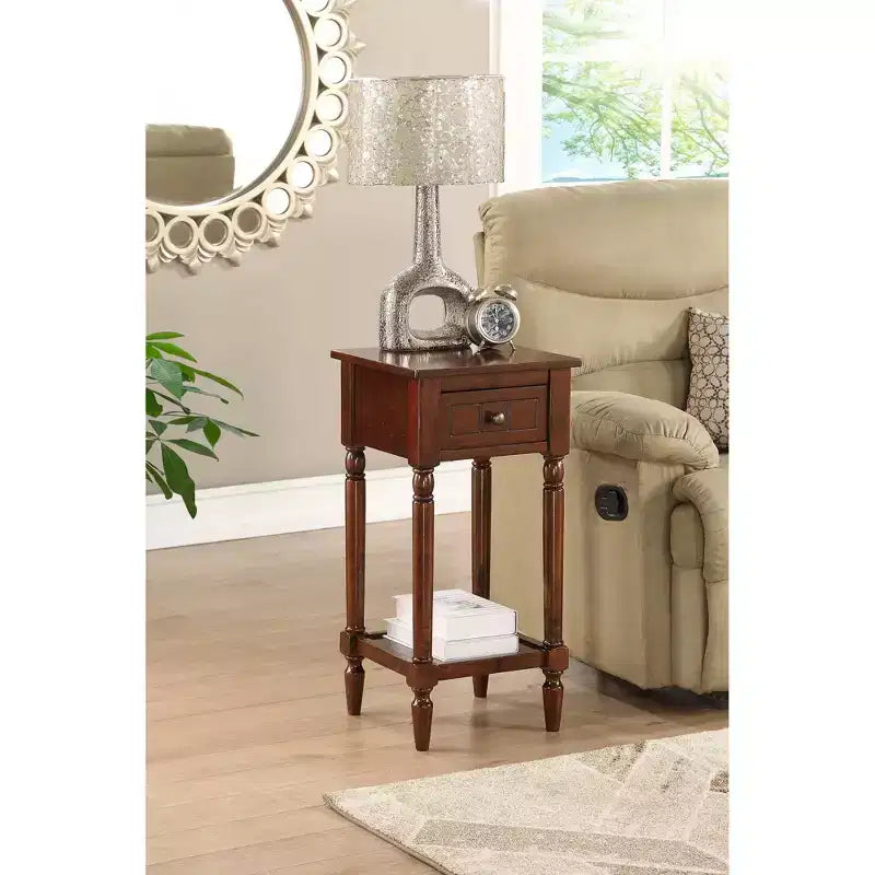 Breighton Home Tavolino Provenzale Mia con Cassetto e Ripiani