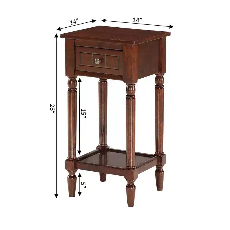 Breighton Home Tavolino Provenzale Mia con Cassetto e Ripiani