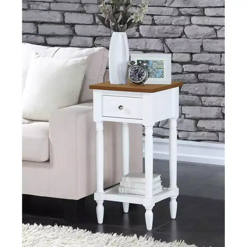 Breighton Home Tavolino Provenzale Mia con Cassetto e Ripiani