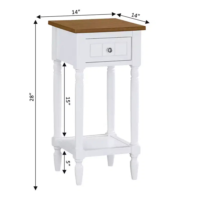 Breighton Home Tavolino Provenzale Mia con Cassetto e Ripiani