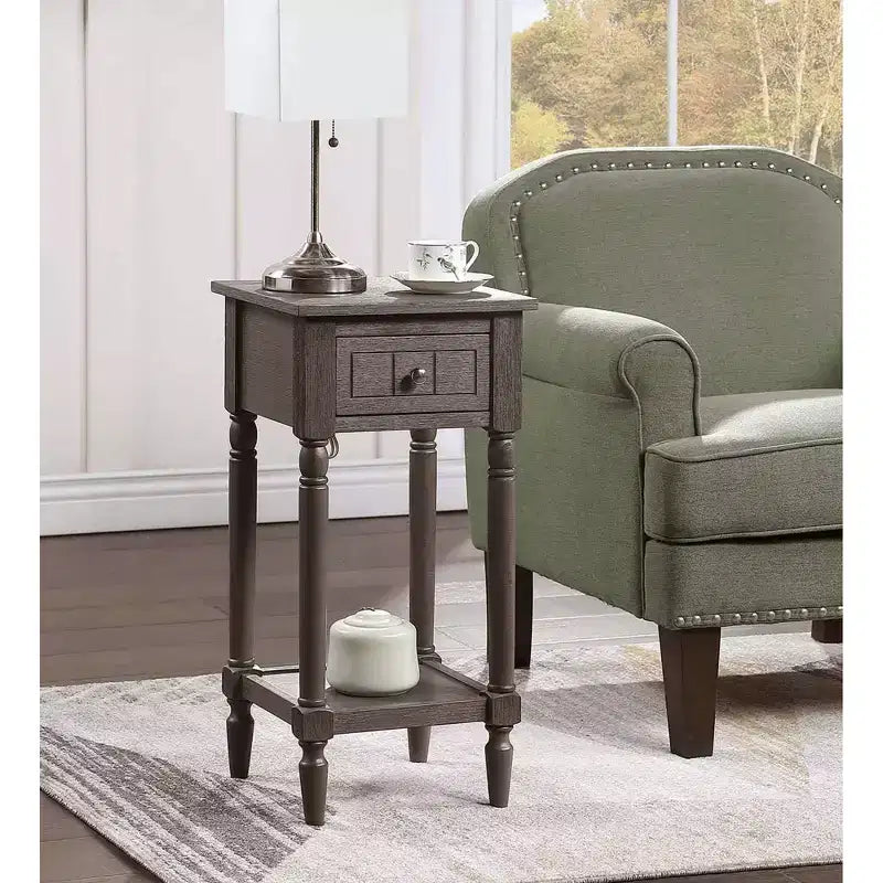 Breighton Home Tavolino Provenzale Mia con Cassetto e Ripiani