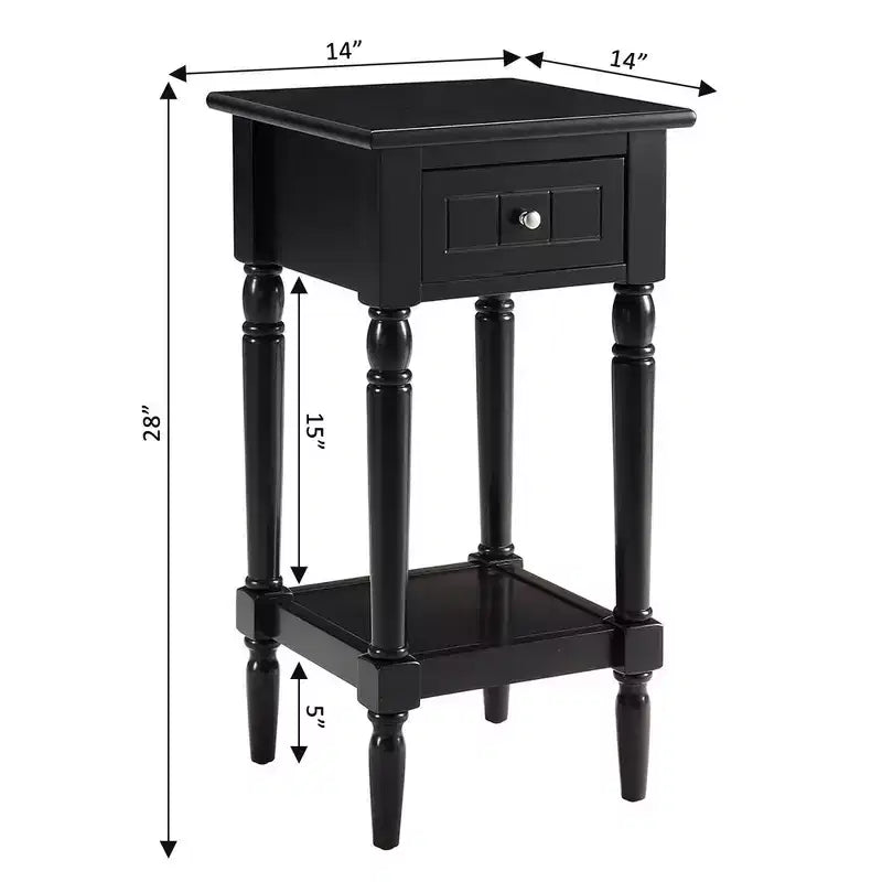Breighton Home Tavolino Provenzale Mia con Cassetto e Ripiani