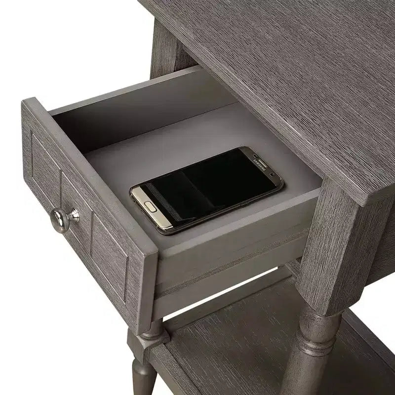 Breighton Home Tavolino Provenzale Mia con Cassetto e Ripiani