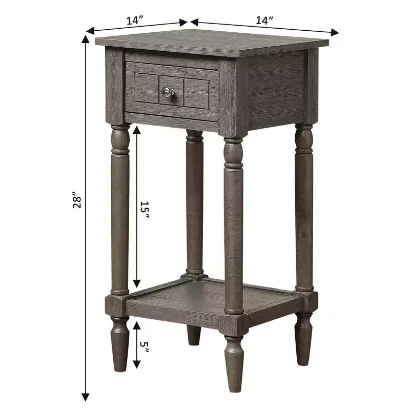 Breighton Home Tavolino Provenzale Mia con Cassetto e Ripiani