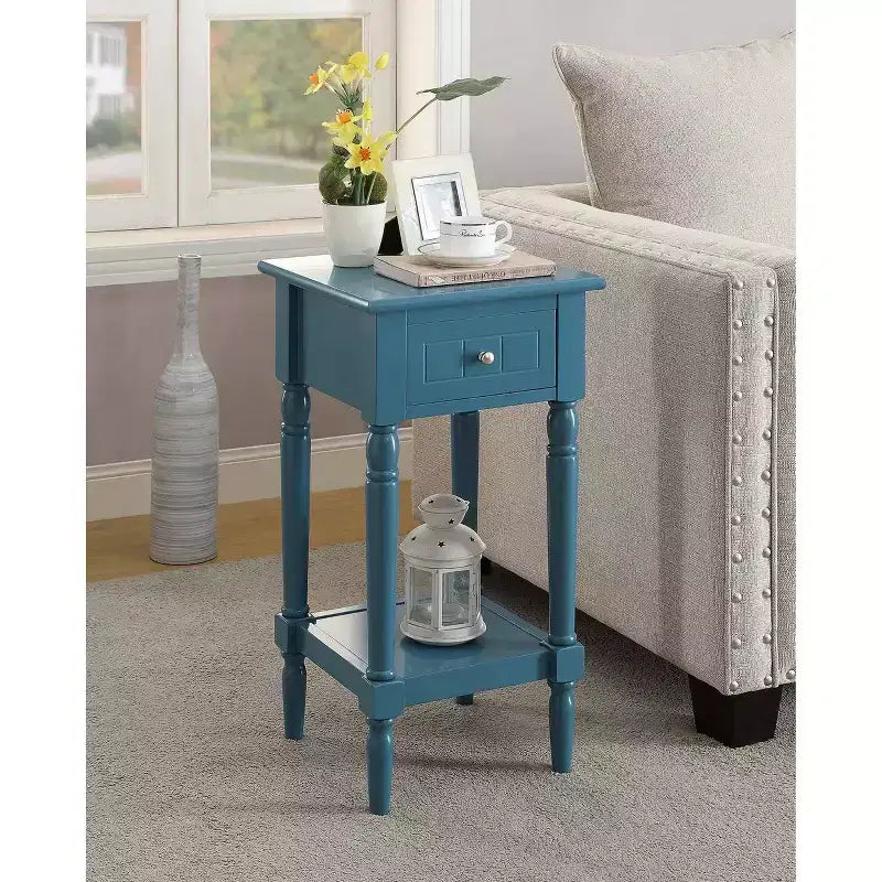Breighton Home Tavolino Provenzale Mia con Cassetto e Ripiani