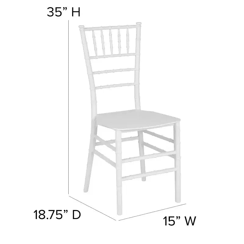 Sedia Chiavari impilabile Flash Furniture Hercules Series in resina