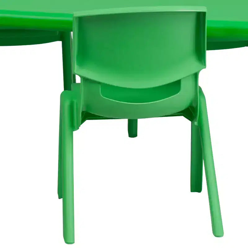 Tavolo da attività rettangolare in plastica regolabile in altezza 24L x 48P con 4 sedie