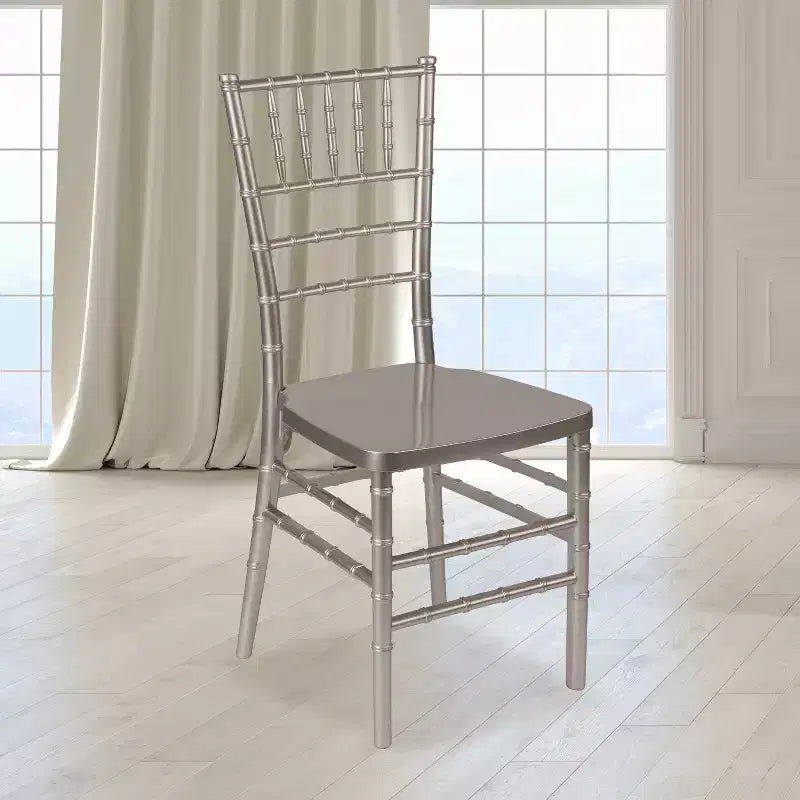 Sedia da pranzo Chiavari impilabile in resina per matrimoni ed eventi