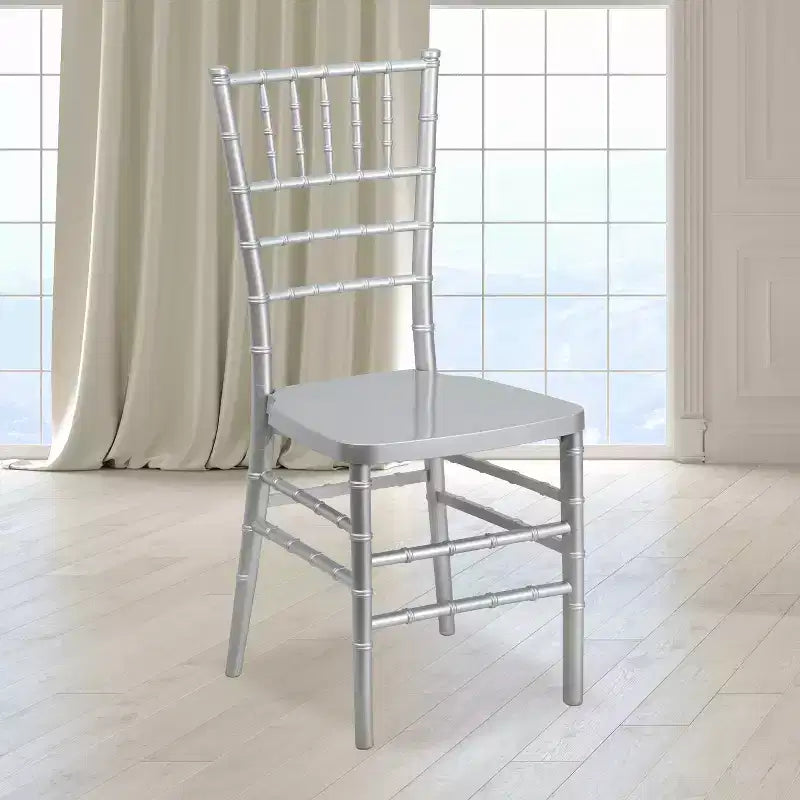 Sedia da pranzo Chiavari impilabile in resina per matrimoni ed eventi