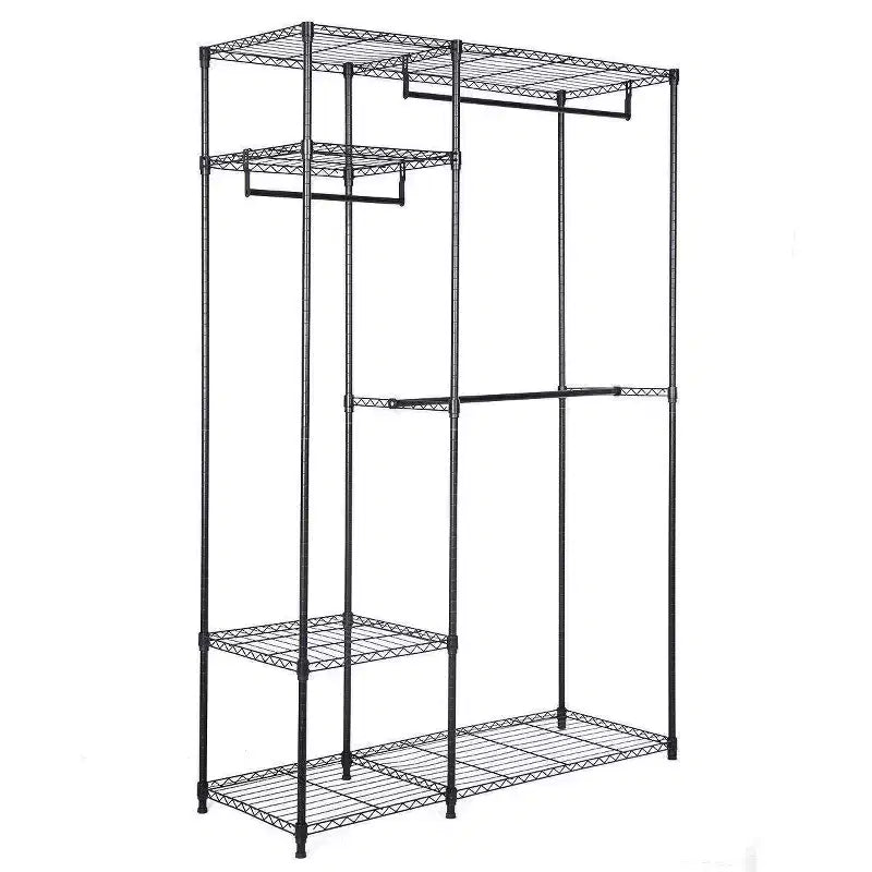 Organizzatore per armadio 122x46x180cm, stender appendiabiti portatile, scaffale per la casa