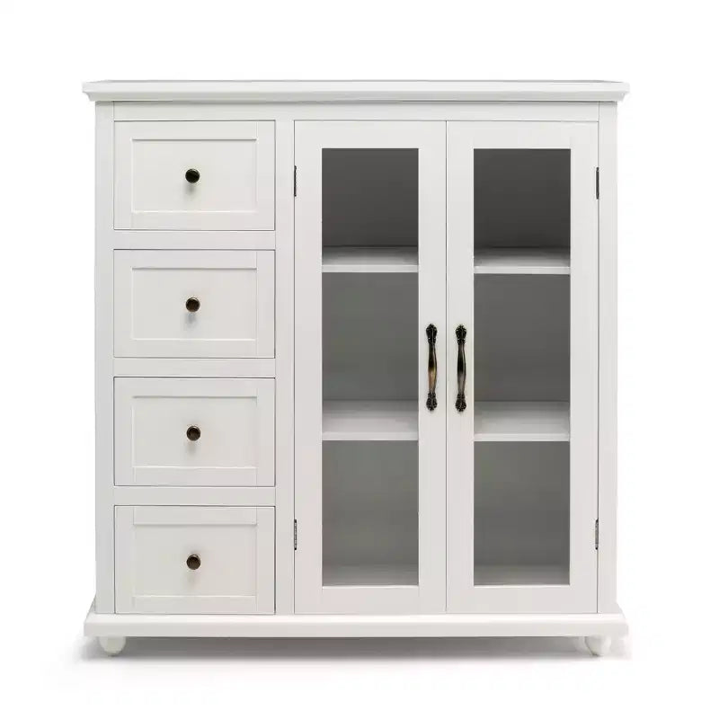 Credenza Buffet Tavolo Mobile Dispensa Cucina con Cassetti e Ante Bianco\Blu\Verde