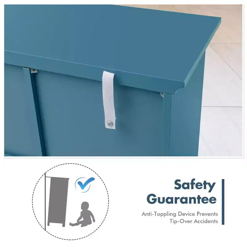 Credenza Buffet Tavolo Mobile Dispensa Cucina con Cassetti e Ante Bianco\Blu\Verde