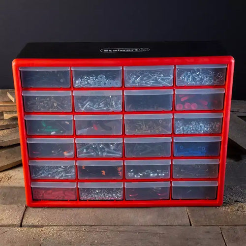 Organizzatore per l'Archiviazione di Piccoli Pezzi in Plastica a 24 Cassetti