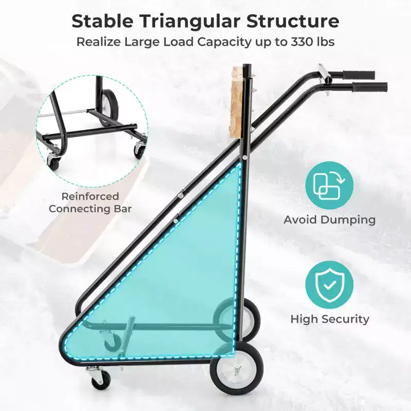 Supporto per Motore Fuoribordo Carrello Resistente per Trasporto con 4 Ruote Lisce