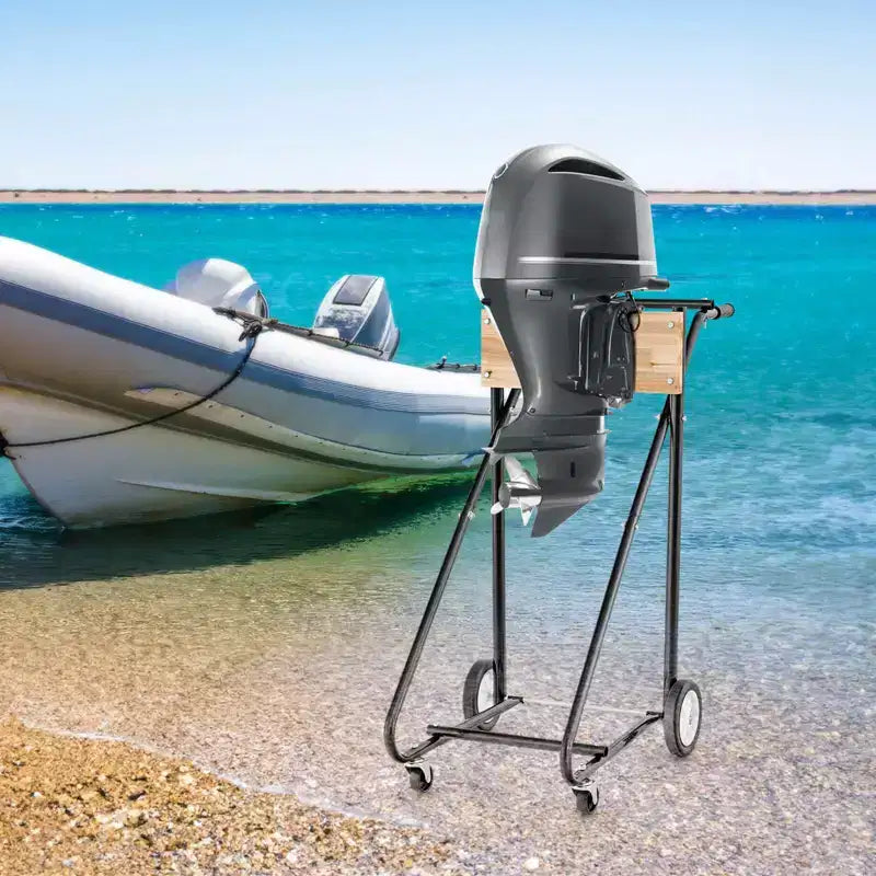 Supporto per Motore Fuoribordo Carrello Resistente per Trasporto con 4 Ruote Lisce