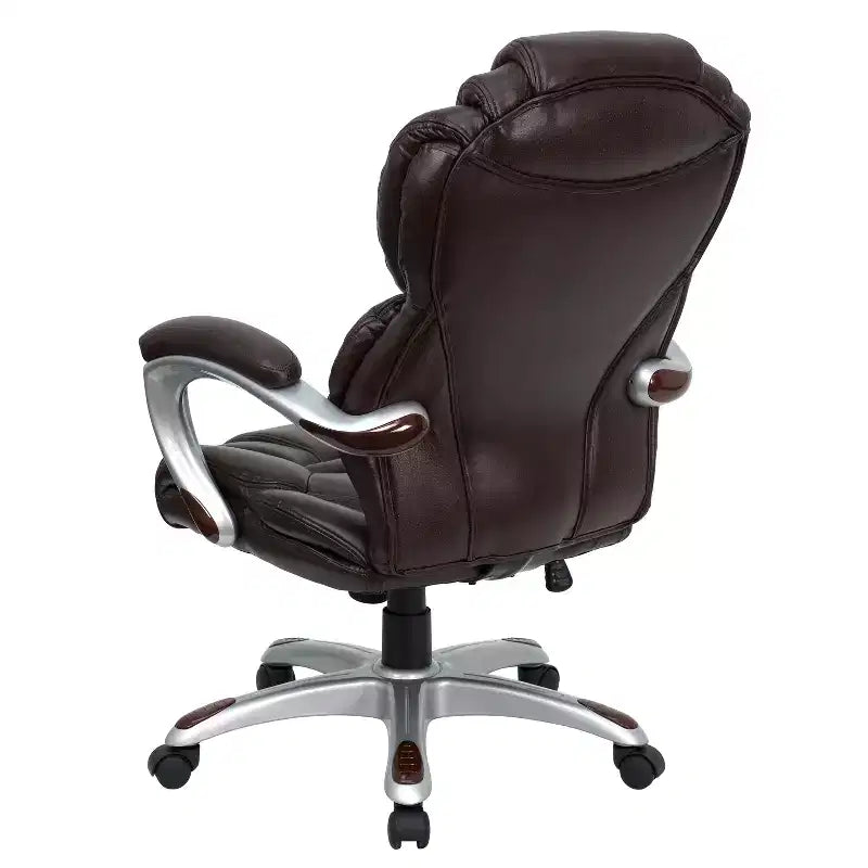 Sedia da ufficio ergonomica girevole con schienale alto e sedile/schienale multistrato a contrasto