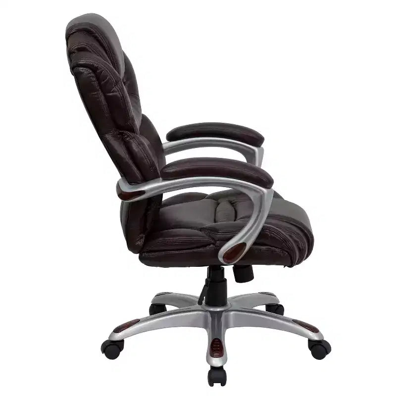 Sedia da ufficio ergonomica girevole con schienale alto e sedile/schienale multistrato a contrasto