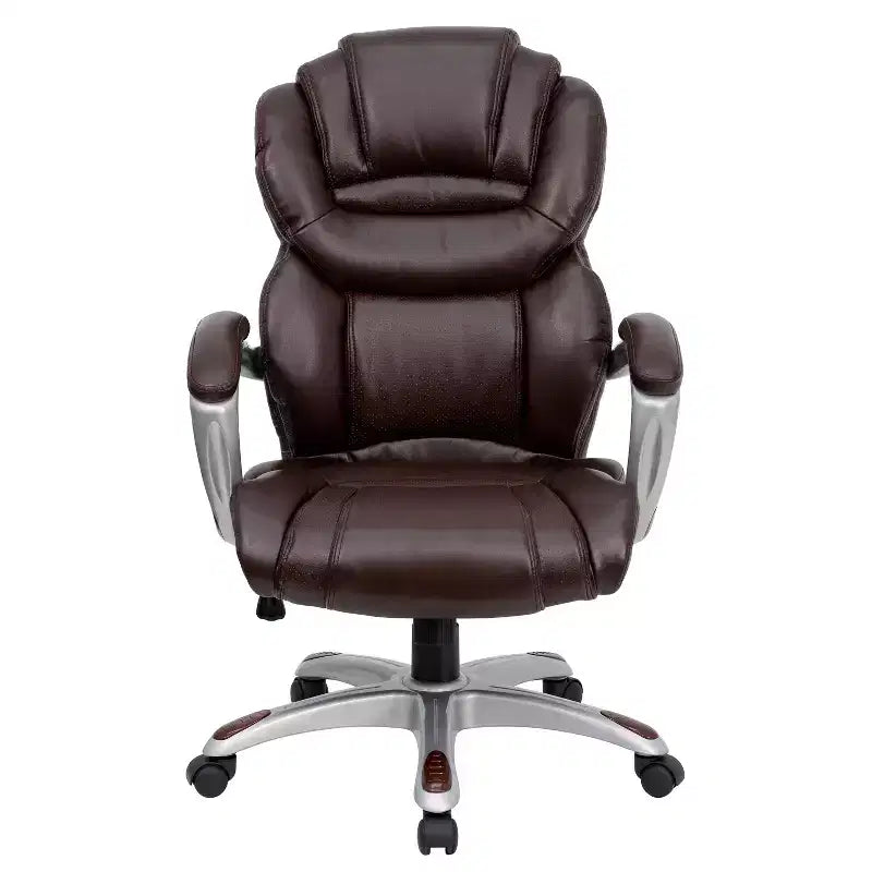 Sedia da ufficio ergonomica girevole con schienale alto e sedile/schienale multistrato a contrasto