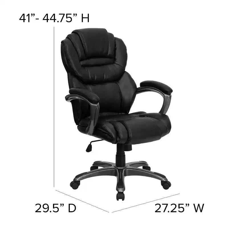 Sedia da ufficio ergonomica girevole con schienale alto e sedile/schienale multistrato a contrasto
