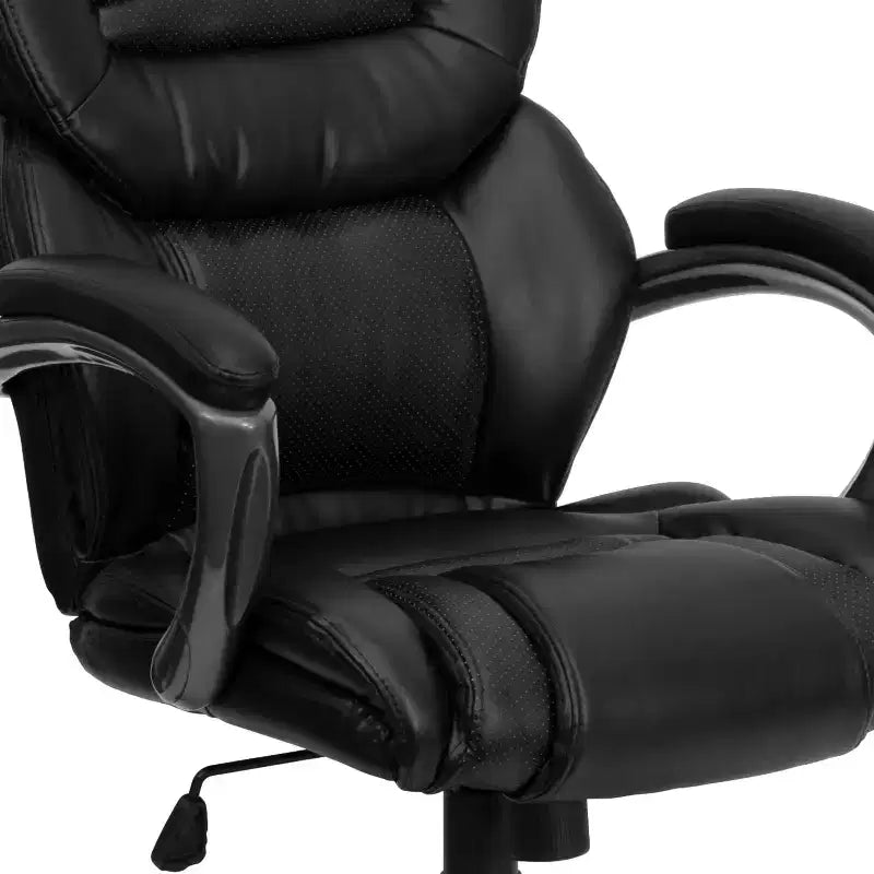 Sedia da ufficio ergonomica girevole con schienale alto e sedile/schienale multistrato a contrasto