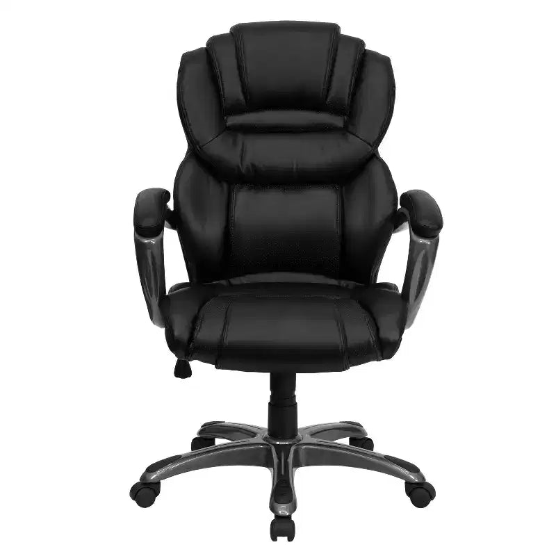 Sedia da ufficio ergonomica girevole con schienale alto e sedile/schienale multistrato a contrasto