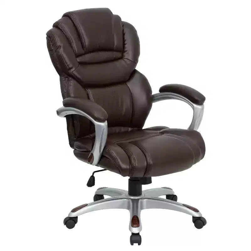 Sedia da ufficio ergonomica girevole con schienale alto e sedile/schienale multistrato a contrasto