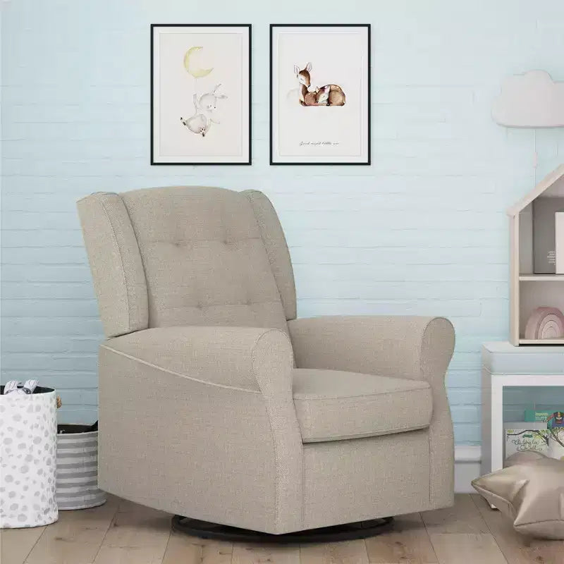 Sedia a dondolo Eden Nursery Tufted Wingback