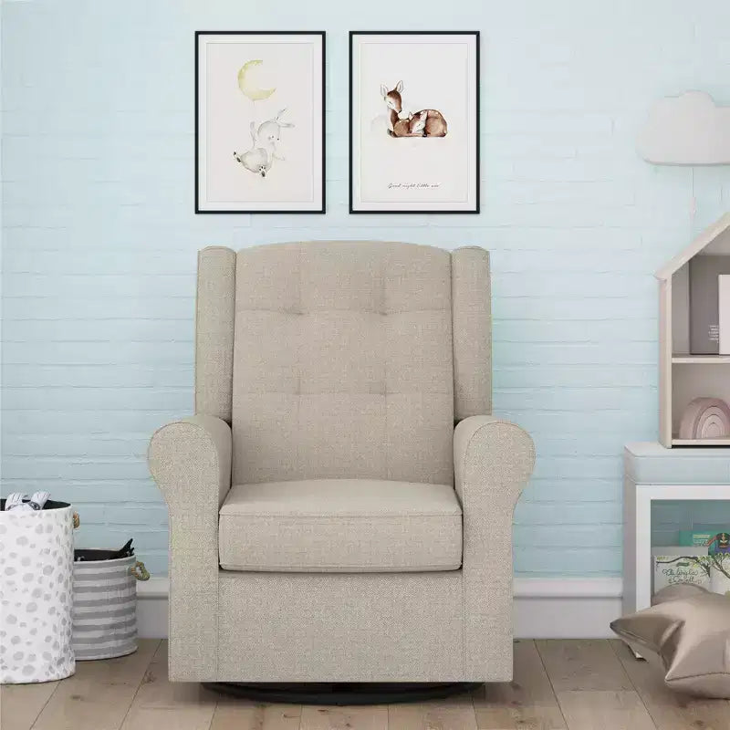 Sedia a dondolo Eden Nursery Tufted Wingback
