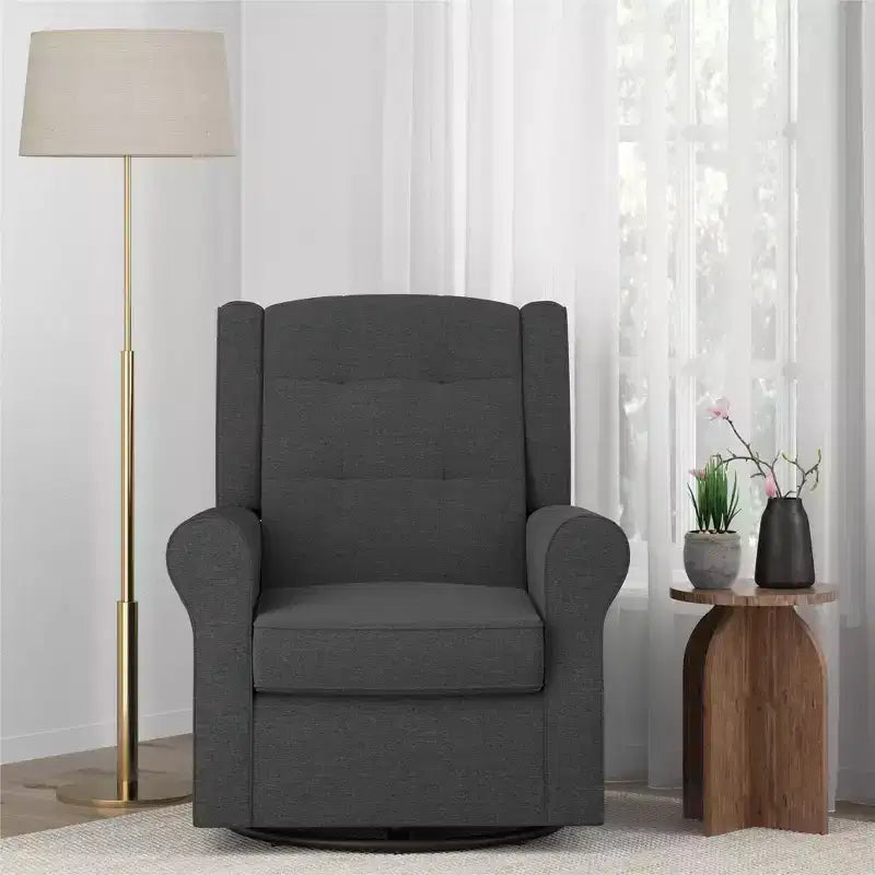 Sedia a dondolo Eden Nursery Tufted Wingback