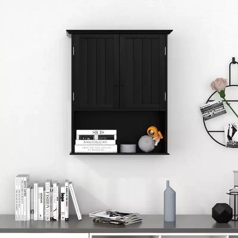 Armadietto da bagno a parete mobiletto per medicinali in legno organizer contenitore