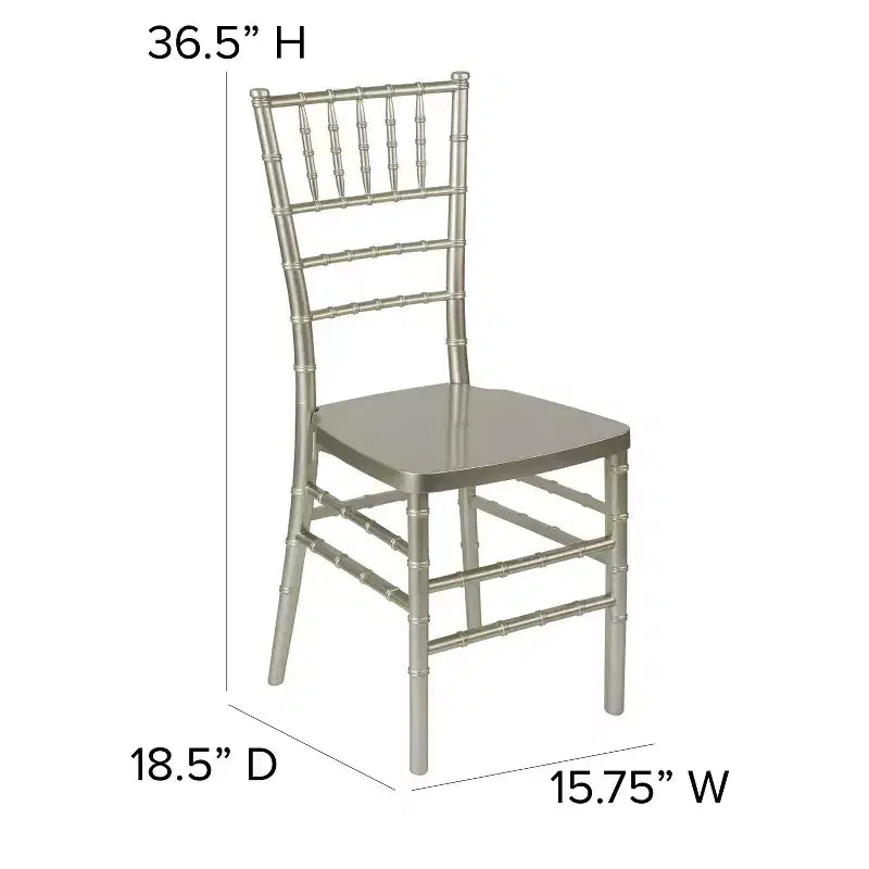 Sedia Chiavari impilabile in resina premium, confezione da 2 pezzi