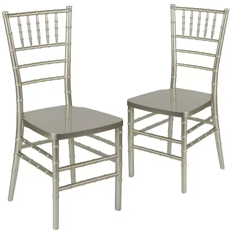 Sedia Chiavari impilabile in resina premium, confezione da 2 pezzi