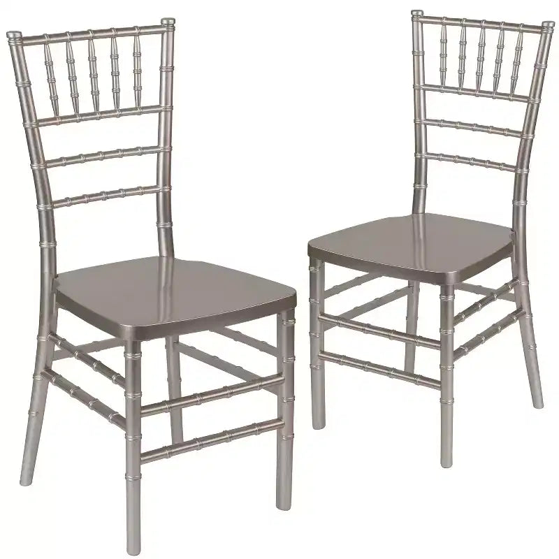 Sedia Chiavari impilabile in resina premium, confezione da 2 pezzi