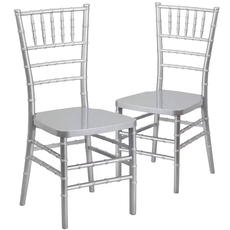 Sedia Chiavari impilabile in resina premium, confezione da 2 pezzi