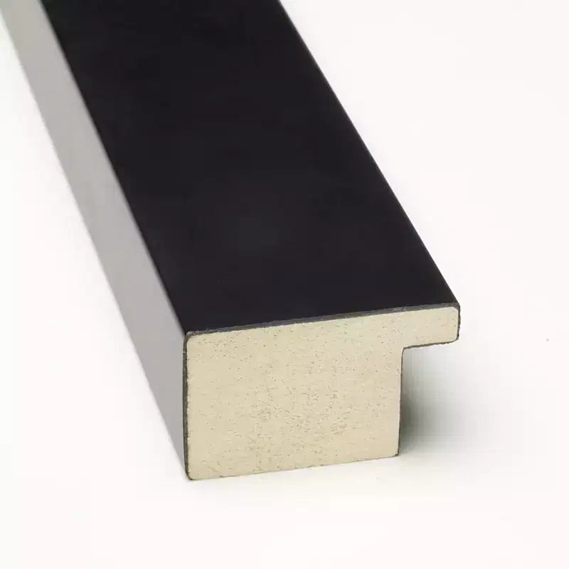 Specchio da parete per bagno Mezzanotte Black in legno senza smussatura
