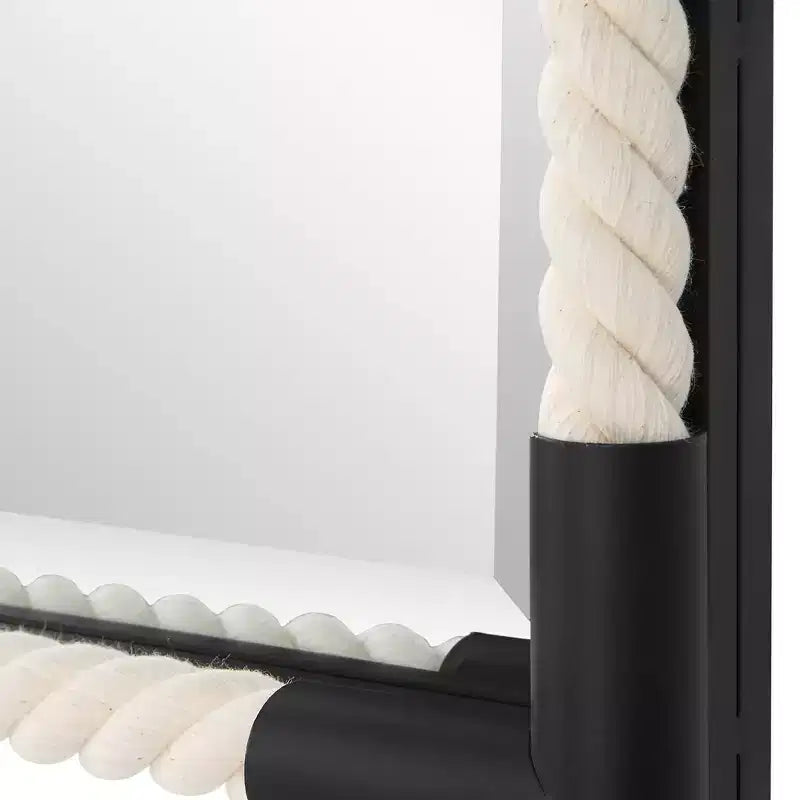 Specchio da parete Marina White Rope and Black 23 3/4 X 35 1/2